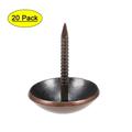 Uxcell 16mm Head Dia Antique Round Thumb Push Pins Copper Tone Upholstery Nails Tacks 20 Pack