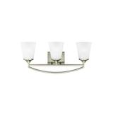 4424503-962-Generation Lighting-Sea Gull Lighting-Hanford-Three Light Bath Vanity-Brushed Nickel Finish-Incandescent Lamping Type