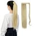 SHCKE 24 Inch Straight Ponytail Extension 18 Inch Clip in Curly Ponytail Extension Wrap Around Ponytail Extension Synthetic Hairpieces for Women