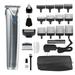 Wahl Clipper Stainless Steel Lithium Ion Plus Beard Trimmer Kit Brushed Cordless Rechargeable Men s Grooming Kit for Haircuts and Beard Trimming Color: Stainless Steel