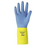 Alphatec 87-224 Neoprene Gloves Cotton Flock Lined Size 10 Yellow/Blue | Bundle of 2 Dozen