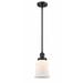 Innovations Lighting 201S Small Canton Small Canton 7 Wide Mini Pendant - Black