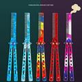 Yixx Hair Comb Butterfly Shape Ergonomics Handle Professional Colorful Practice Claw Folding Comb for Salon