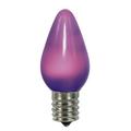 0.96 watt 130V C7 Ceramic LED Purple Twinkle Bulb with Nickel Base - 25 per Bag