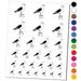 Seagull on a Post Bird Water Resistant Temporary Tattoo Set Fake Body Art Collection - Dark Green