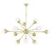 -48W 12 Led 5-Tier Chandelier in Transitional Style-49.5 inches Wide By 31.5 inches High-Aged Brass Finish Bailey Street Home 735-Bel-4488847