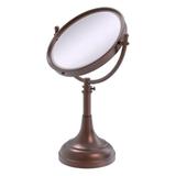 Height Adjustable 8-in Vanity Top Make-Up Mirror 4X Magnification in Antique Copper