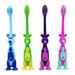 4 Pieces Kids Toothbrush Cartoon Children Toothbrush Deer Design Toothbrush Extra Soft Toothbrush with Suction Cup for Boys and Girls 2 to 12 Years Old