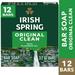 Irish Spring Bar Soap for Men Original Clean Mens Bar Soap 12 Pack 3.7 Oz Soap Bars