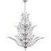 CWI Lighting Ivy 18 Light Transitional Metal Chandelier in Chrome