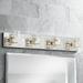 Possini Euro Design Modern Wall Light Four-Light Chrome 30.75 Vanity Fixture for Bathroom Over Mirror