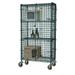 24 Deep x 48 Wide x 69 High Mobile Freezer Security Cage with 3 Interior Shelves