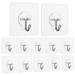 12 Pack Adhesive Hooks Utility Hooks Heavy Duty Coat Hooks Waterproof and Oilproof Seamless Hooks Wall Hook for Bathroom Kitchen