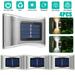 4pcs Solar Deck Lights Outdoor EEEkit 6 LED Solar Powered Wall Lights Waterproof Solar Fence Light Wireless LED Security Light Decorative Lighting for Garden Garage Pathway Porch Stair Warm White