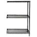 21 Deep x 60 Wide x 86 High 3 Tier Black Add-On Shelving Unit