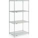 Nexel 5 Tier Chrome Wire Shelving Starter Unit 24 W x 24 D x 86 H