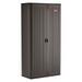 Suncast 80-inch x 40-inch 4-Shelf Storage Cabinet Locker Black Resin Garage Cabinet