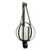 Intersected Round Metal Wall Sconce with Mercury Glass Hurricane Bronze- Saltoro Sherpi