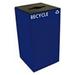 Witt Industries Geocube Recycling Receptacle With Round Opening 28 Gallon - Blue