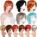 SEGO Short Cosplay Hair Wig Fluffy Straight Anime Comic Hairstyle Party Costume Synthetic Hair Pixie Wigs