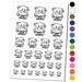 Happy Holidays Snow Globe Christmas Snowman Water Resistant Temporary Tattoo Set Fake Body Art Collection - Purple