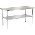 Global IndustrialÂ™ 430 Stainless Steel Table 36 x 30 Galvanized Undershelf