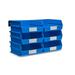 Triton ProductsÂ® LocBin 8-Piece Wall Storage Unit with 10-7/8 L x 11 W x 5 H Interlocking Poly Bins 6ct Wall Mount Rails 8-3/4 L with Hardware 2pk