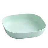 XM Culture Household Wheat Straw Unbreakable Snacks Fruit Bones Plate Square Salad Bowl(Green)