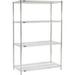 Nexel ESD Wire Shelving Starter - 4 Tier - 72 W x 24 D x 74 H