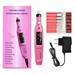 PRAETER Professional Electric Nail Art Drill Bits Portable Nail Grinding Manicure Machine Pen Nail Drill File Kit Gel Nail Polish Remover Tools