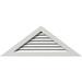 Ekena Millwork 84 W x 35 H Triangle Gable Vent (97 3/4 W x 40 3/4 H Frame Size) 10/12 Pitch Functional PVC Gable Vent with 1 x 4 Flat Trim Frame