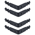 4 Pack 3.5 inch Metal Corner Protector - Black - Furniture Corner Hardware Corner Bracket Metal Embellishments for Wood Decorative Metal Trim The Sinaloa Series by Borderland Rustic Hardware