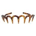 HGYCPP Stable Brown Acrylic Sharks Tooth Hair Comb Headband For Women Hair Jewelry