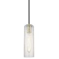 -One Light Pendant in Style-3.5 inches Wide By 12.5 inches High-Aged Brass Finish Bailey Street Home 735-Bel-2941892