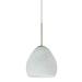 Besa Lighting - Bolla-One Light Cord Pendant with Flat Canopy-5.88 Inches Wide