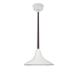 Cocoweb 16 Calla LED Pendant Light in White with Mahogany Bronze Downrod