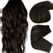 Sunny Sew in Hair Real Human Hair Off Black Mixed Medium Brown Balayage Weft Hair Extension Remy Straight Hair 14 inch 100g