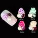 Jiaroswwei 10 Pcs 3D Rose Flower Nail Art Stickers Tips Studs Rhinestone Nail Decor Jewelry