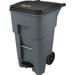 Rubbermaid Commercial 1971968 65 Gallon BRUTE Step-On Rollout Container - Gray Step-on Opening - Rollout Lid - 65 gal Capacity - Manual - Heavy Duty Wheels Reinforced Handle Easy to Clean - 44.7
