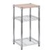 Honey-Can-Do 3-Shelf Steel Adjustable Storage Shelves Chrome/Natural Holds up to 200 lb per Shelf