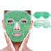 Dicasser Cooling Ice Face Eye Mask for Reducing Puffiness Bags Under Eyes Sinus Redness Pain Relief Dark Circles Migraine Hot/Cold Pack with Soft Plush Backing Green(1* Eye Mask+1*Face Mask)