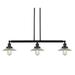 Innovations Lighting 213-S Halophane Halophane 3 Light 41 Wide Linear Chandelier - Bronze