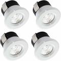 Zolginah - Set di 4 mini faretti a led da incasso 3W bianco caldo, mini faretti a led per vetrine,