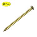 Uxcell 70mm Wall Cement Nail Carbon Steel Electroplating Bronze 20 Pack
