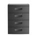 Hyper Tough 4 Drawer Plastic Garage Cabinet 18.7 D x 25.39 W x 35.31 H Black Matte