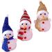 Christmas Night Light Crystal Snowman Night Light Decorative Snowman Light Snowman Tabletop Light Christmas Snowman Light for Home 3Pcs Random Style