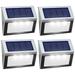 4/8pcs Solar Wall Light Outdoor LED Solar Fence Light Auto ON/OFF Solar Deck Light IP44 Waterproof Solar Step Light for Patio Stairs Yard Garden Pathway Corridor