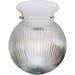 One-Light Glass Globe 6-3/8 Close-to-Ceiling