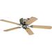 Progress Lighting Hugger 52 Hugger 52 5 Blade Flush Mount Indoor Ceiling Fan - Nickel