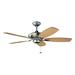 Kichler 300117 Canfield 52 5 Blade Indoor Ceiling Fan - Nickel